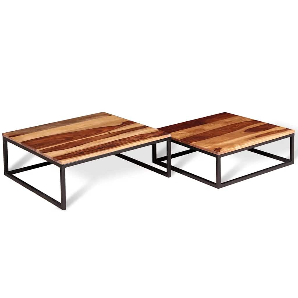 Solid Sheesham Wood Nesting Coffee Table Set R756