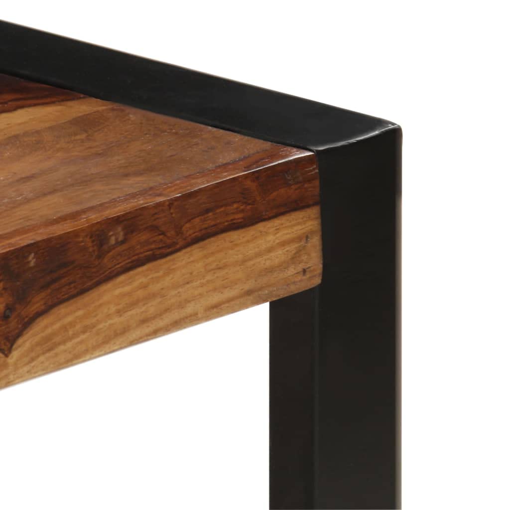 Solid Sheesham Wood Coffee Table with Steel Legs A642314