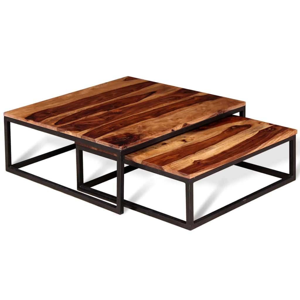 Solid Sheesham Wood Nesting Coffee Table Set R756