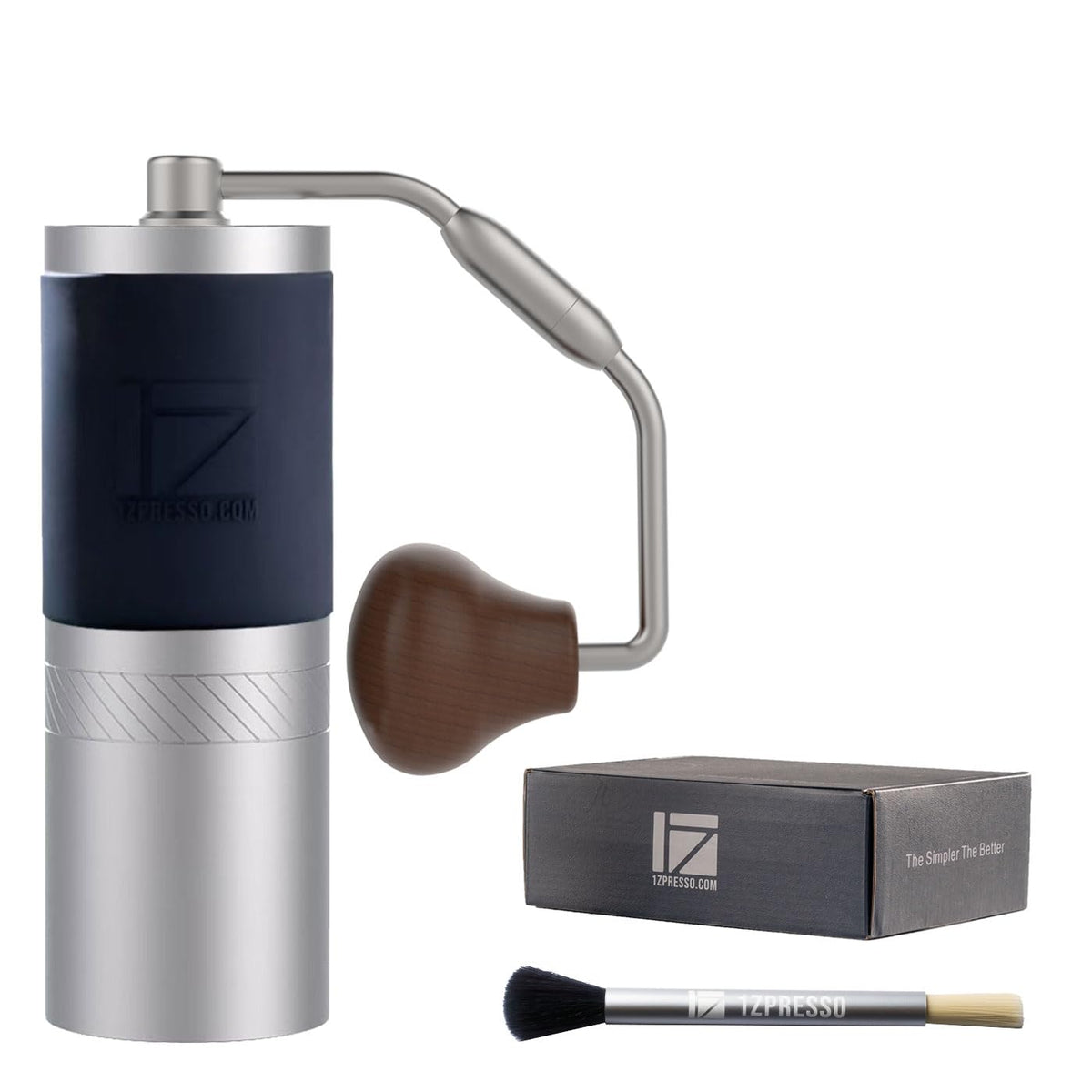 Manual Coffee Grinder Silver Stainless Steel Conical Burr K912527