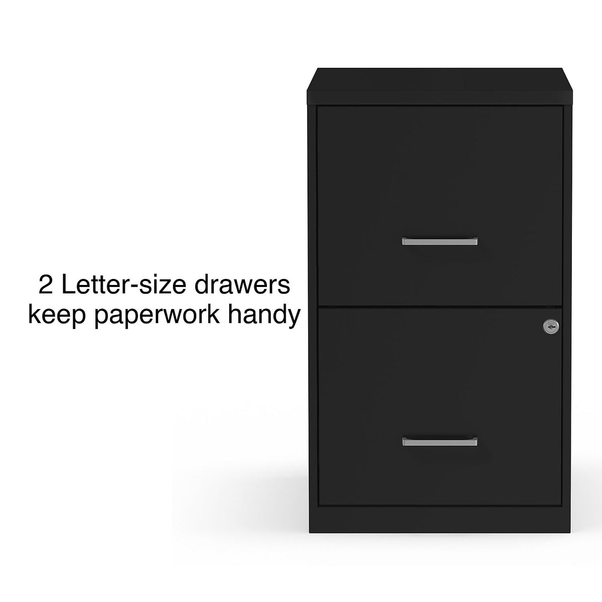 Black 2-Drawer Letter Size File Cabinet N9362