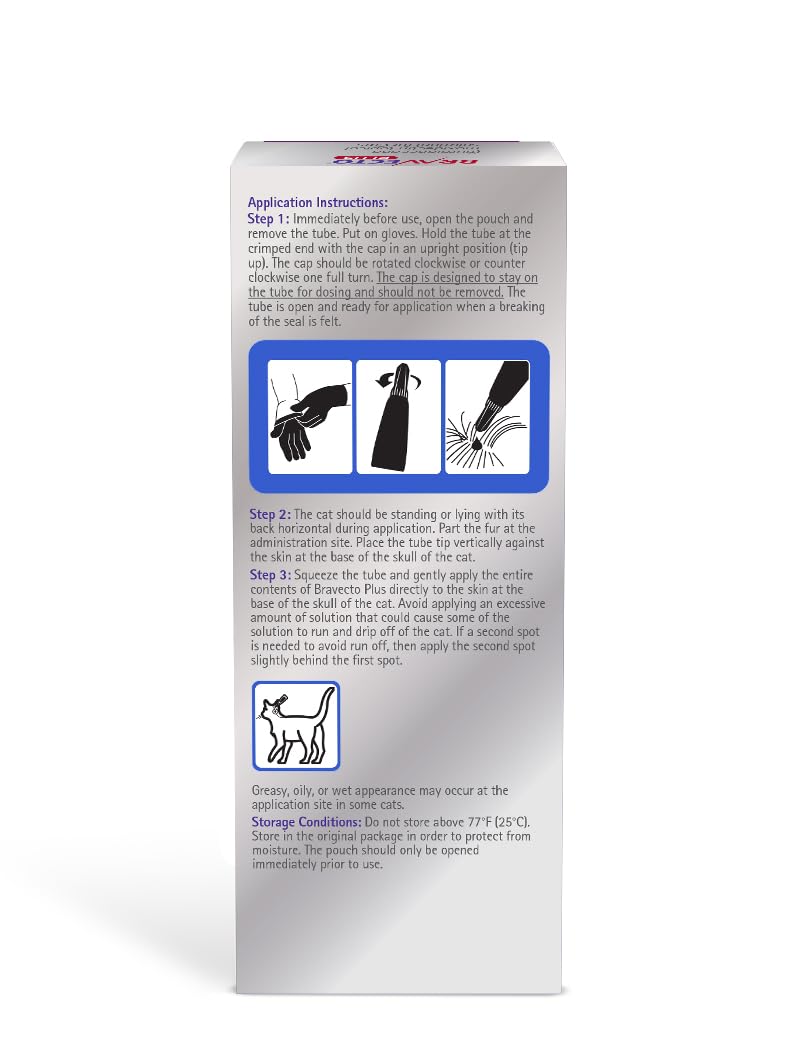 Flea Tick & Heartworm Topical Solution for Cats 2 Months Supply A4869