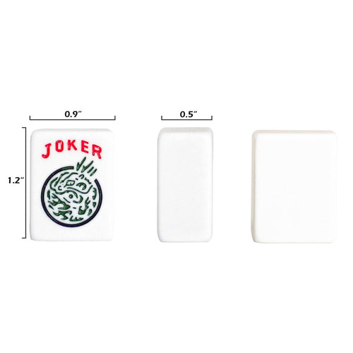166 White Tiles Mahjong Set with Blue Carrying Bag U4128