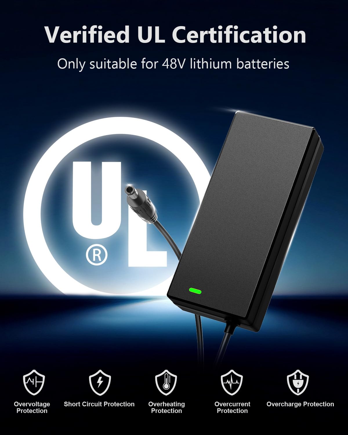 54.6V 2A Lithium Battery Charger J51024