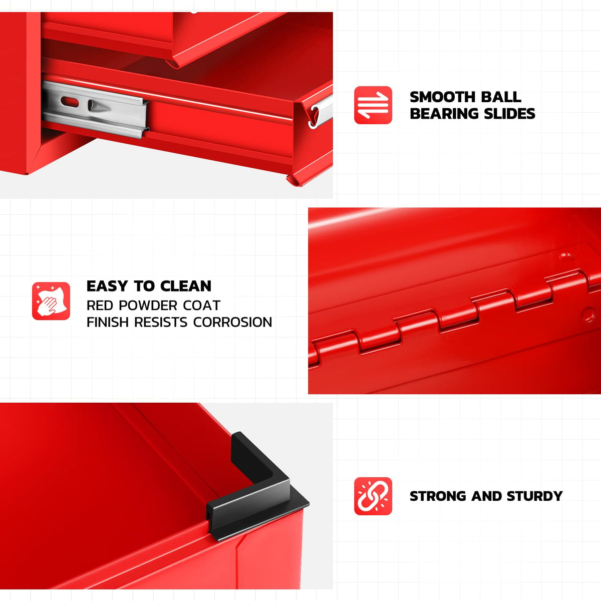 14 Inch Steel Portable Tool Box 2 Drawer R609439