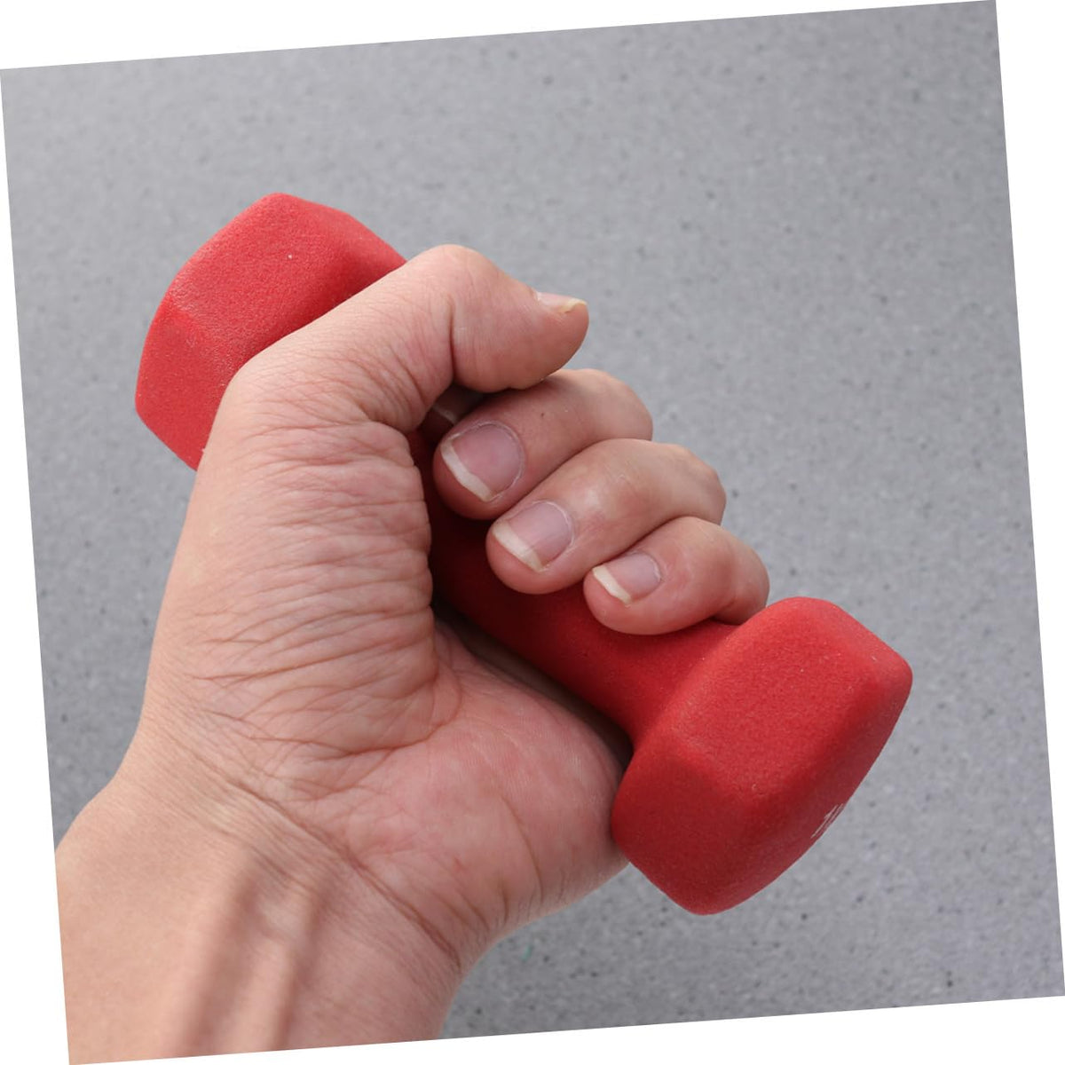 Ergonomic Hexagonal Neoprene Coated Dumbbells Red U909