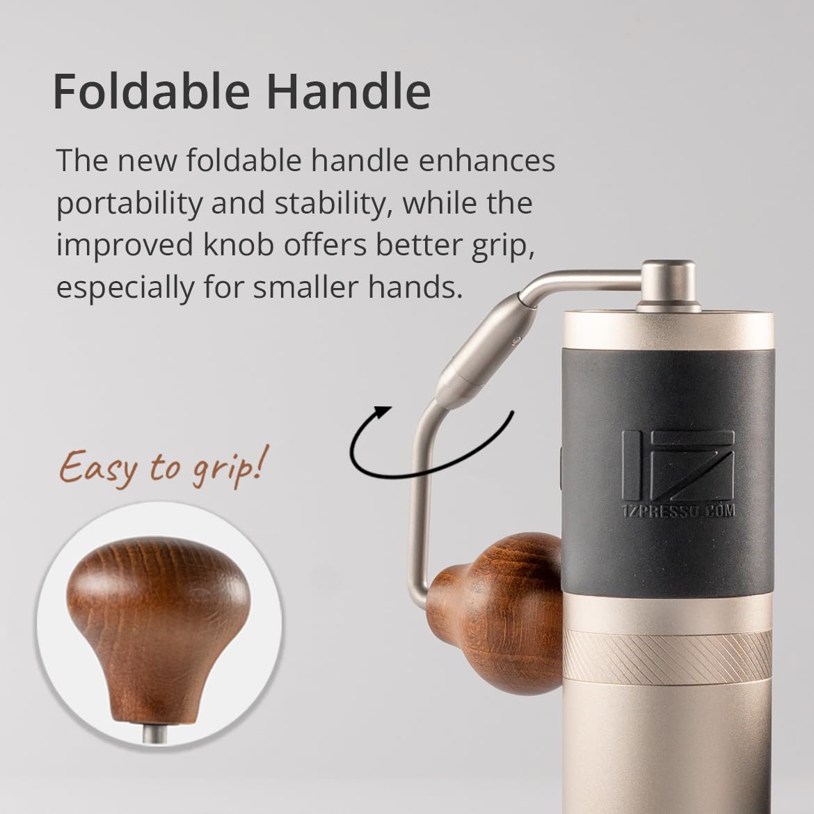 Manual Coffee Grinder Silver Stainless Steel Conical Burr K912527