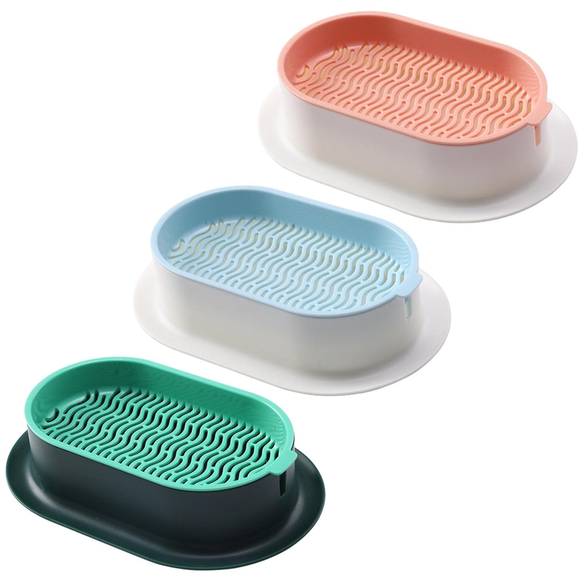 Cat Grass Planter, Hydroponic Trays, Soil-Free Planter (3PCS) Q723248