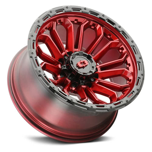 20x10 8x6.5" -25mm Red Wheel Rim R62462