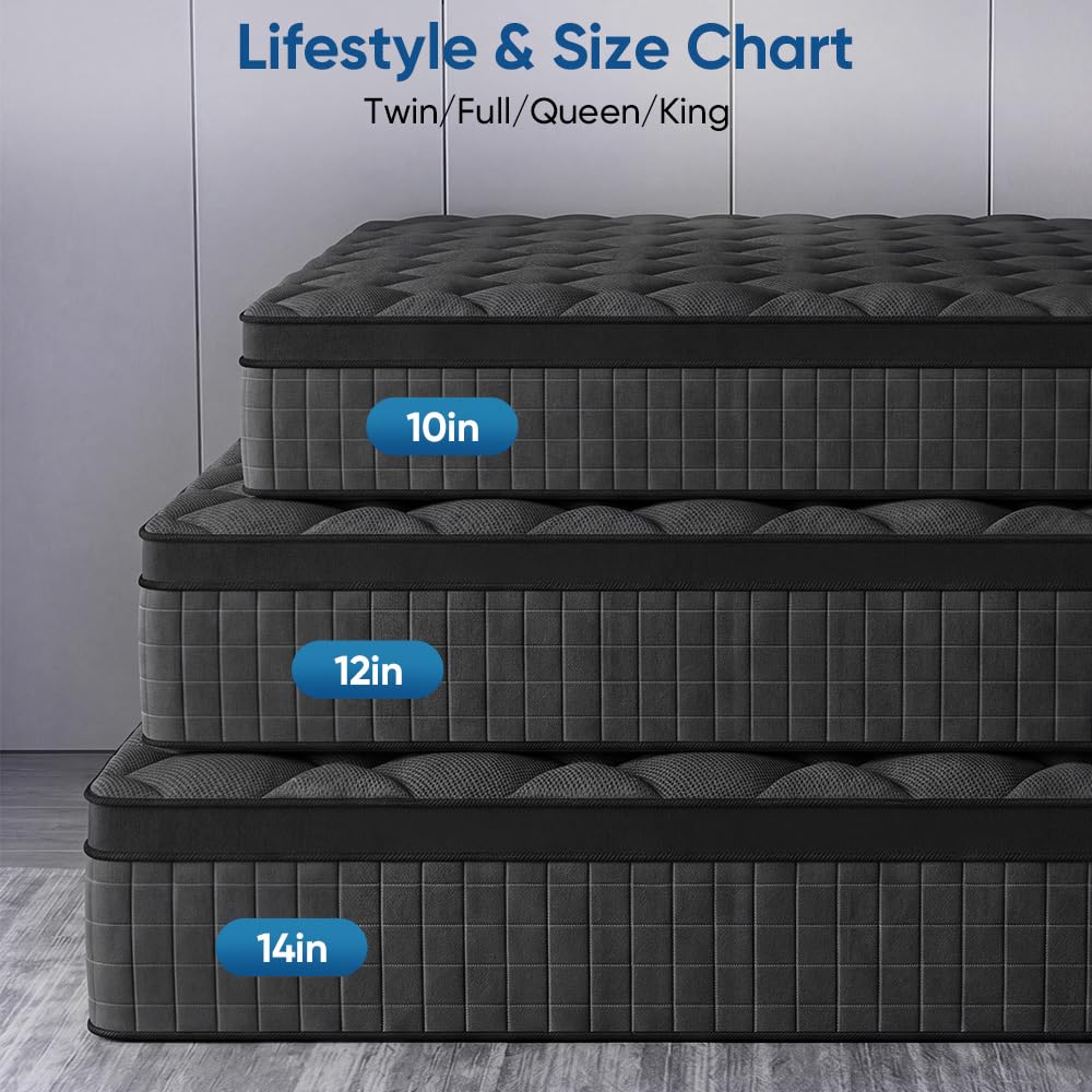 Queen 14 Inch Medium Firm Hybrid Mattress A281567