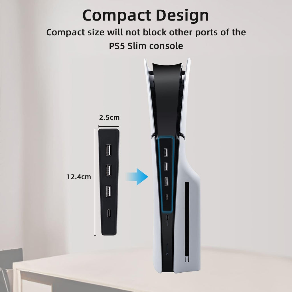 Black 4 Ports USB 2.0 Hub P6117