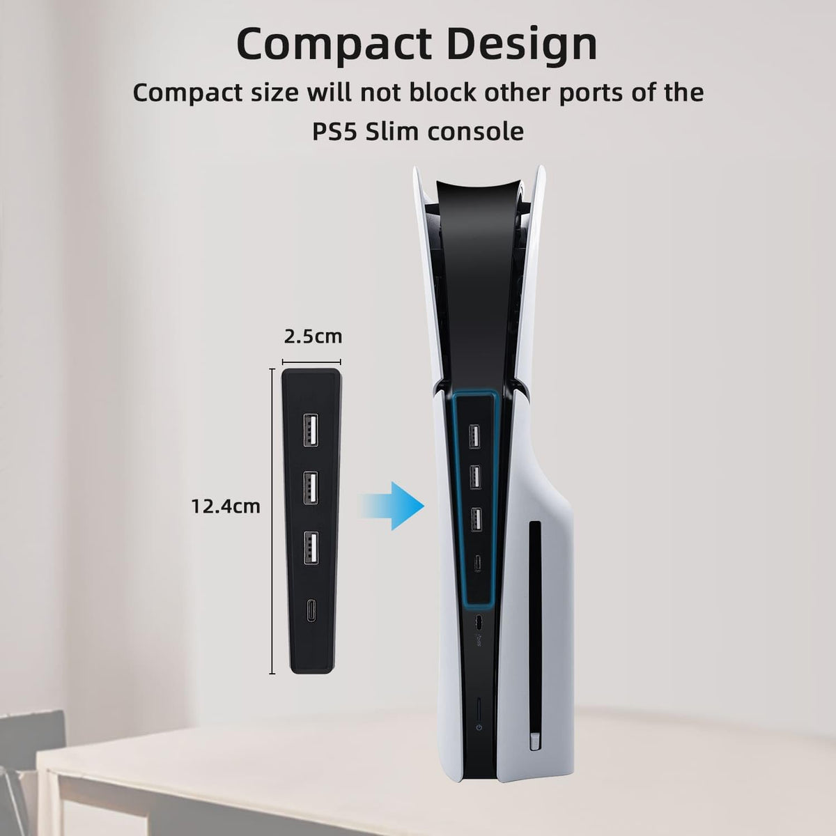 Black 4 Ports USB 2.0 Hub P6117