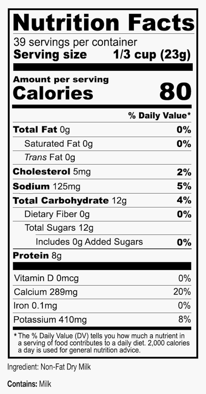 Non Fat Instant Milk Powder 2 lb B395411