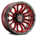 20x10 8x6.5" -25mm Red Wheel Rim R62462