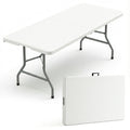 6 Foot Foldable Table with Handle & Steel Legs I1697
