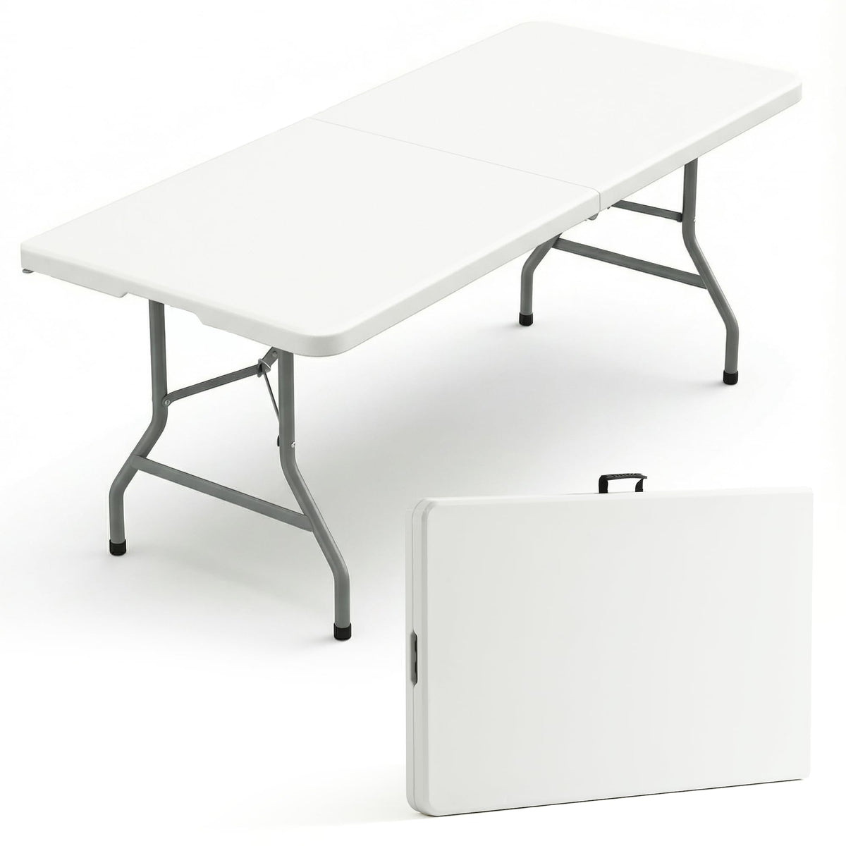 6 Foot Foldable Table with Handle & Steel Legs I1697