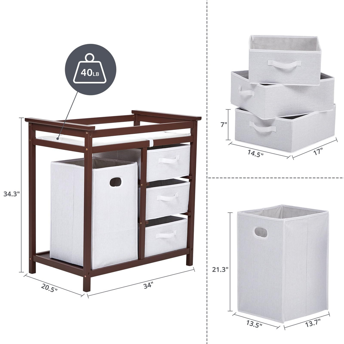 Wooden Baby Changing Table C994