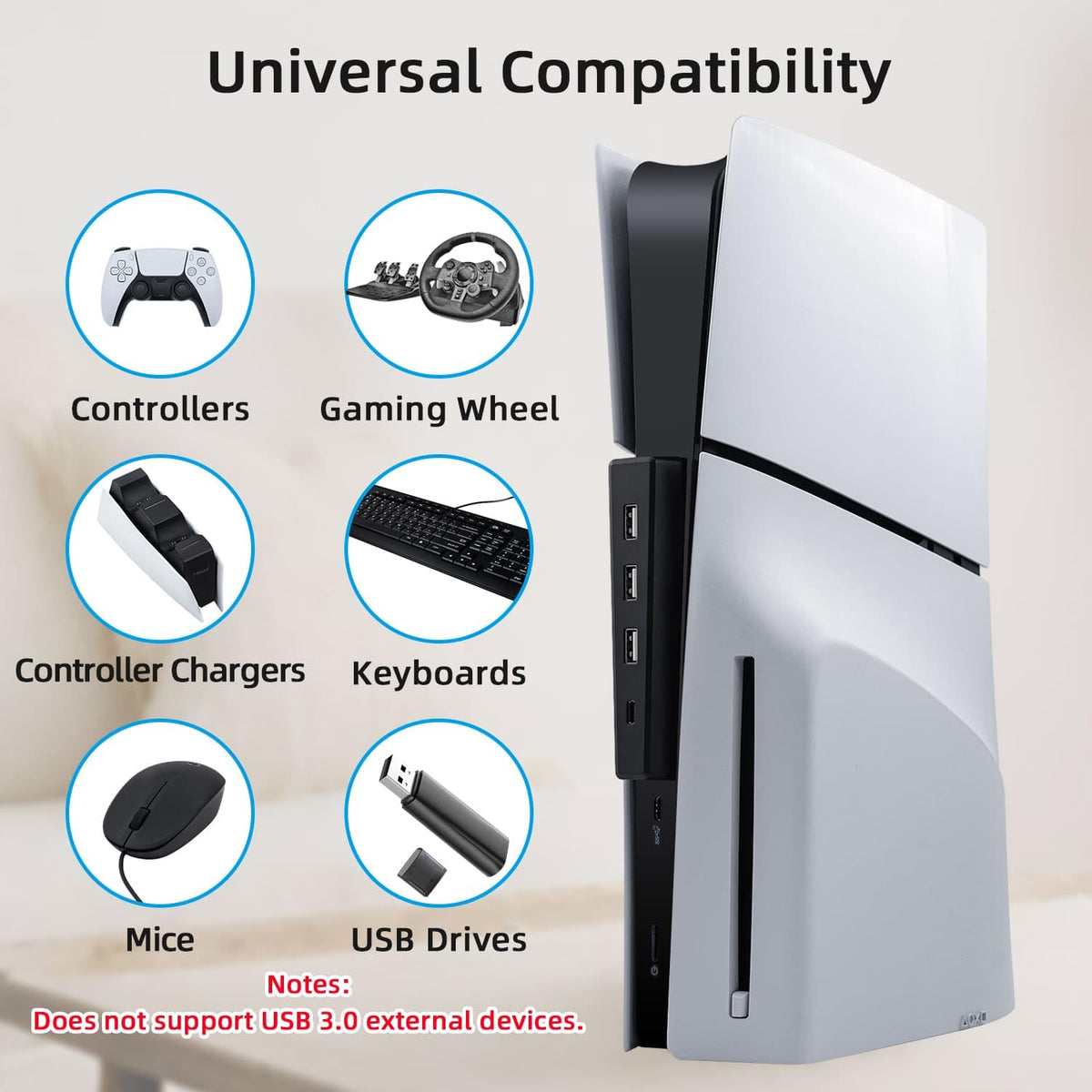 Black 4 Ports USB 2.0 Hub P6117
