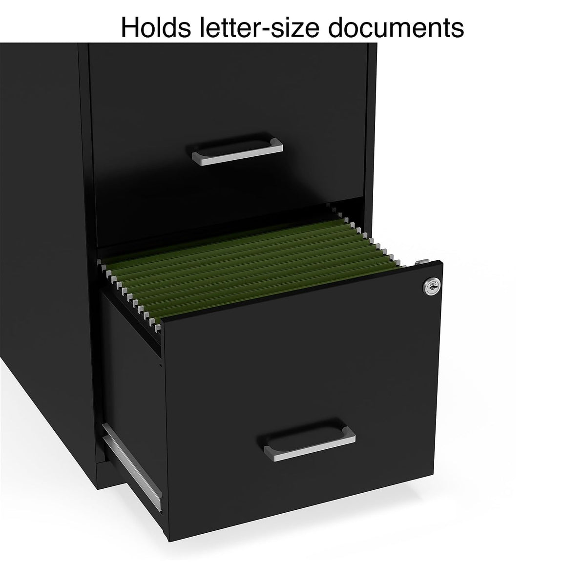 Black 2-Drawer Letter Size File Cabinet N9362