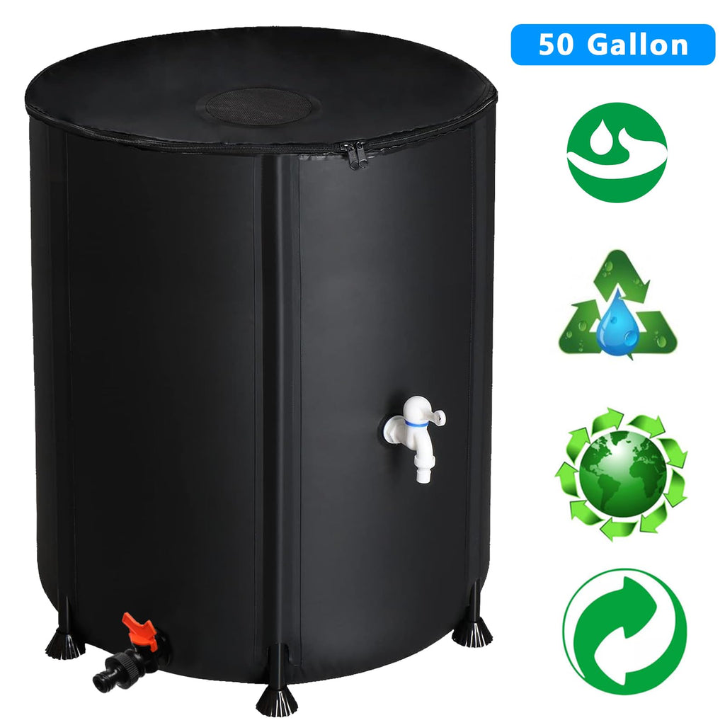 Collapsible 50 Gallon Rain Barrel with Spigot I145087