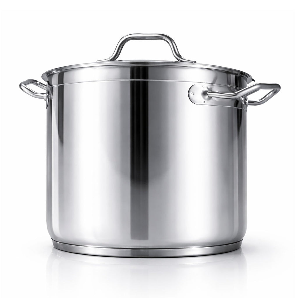 60 Qt Stainless Steel Stockpot with Lid S93857