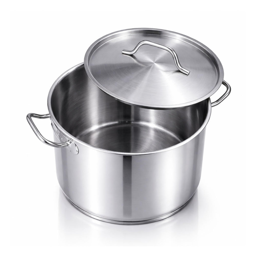 60 Qt Stainless Steel Stockpot with Lid S93857