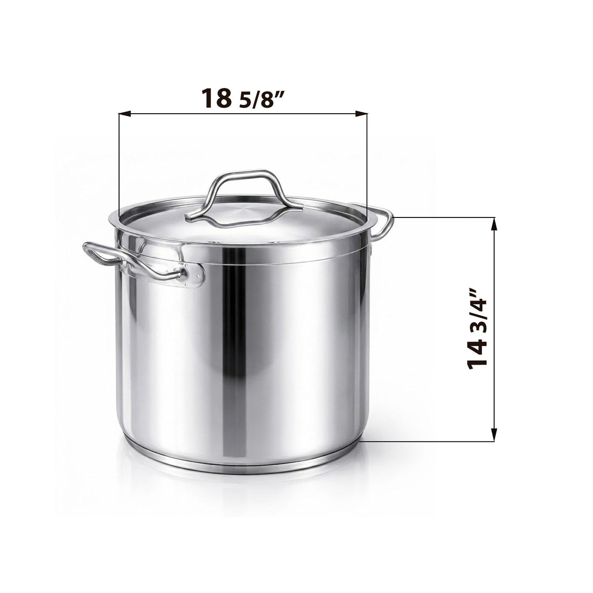 60 Qt Stainless Steel Stockpot with Lid S93857
