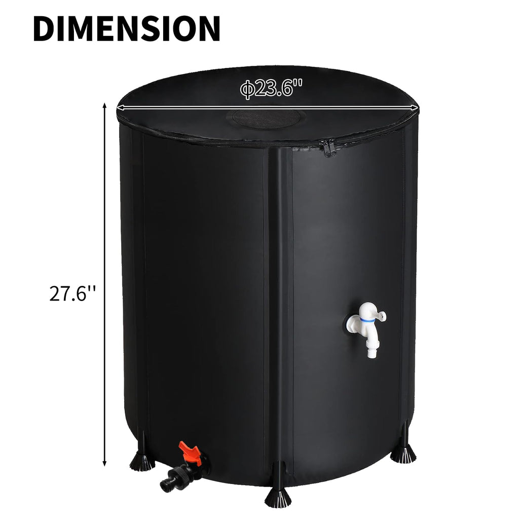 Collapsible 50 Gallon Rain Barrel with Spigot I145087