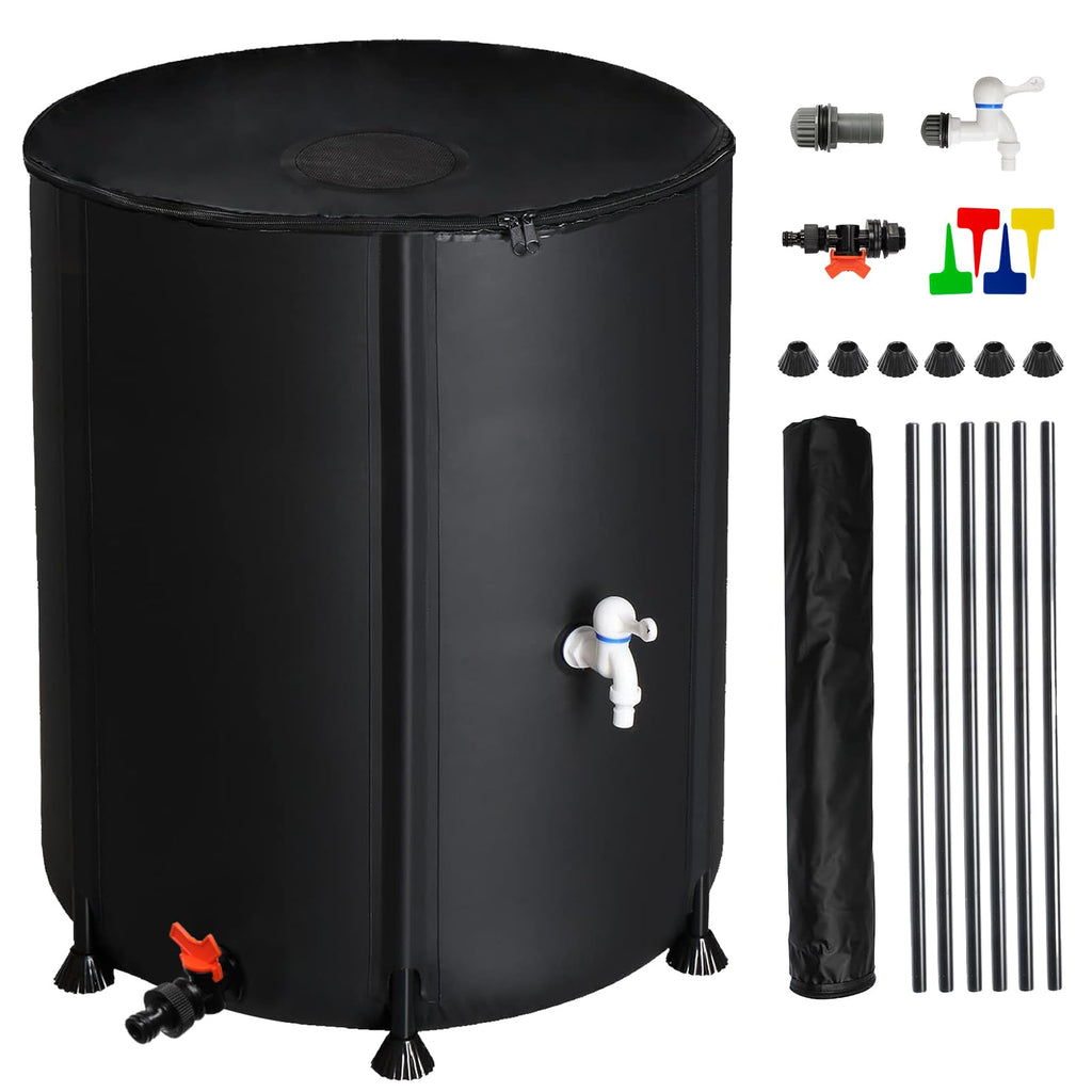 Collapsible 50 Gallon Rain Barrel with Spigot I145087