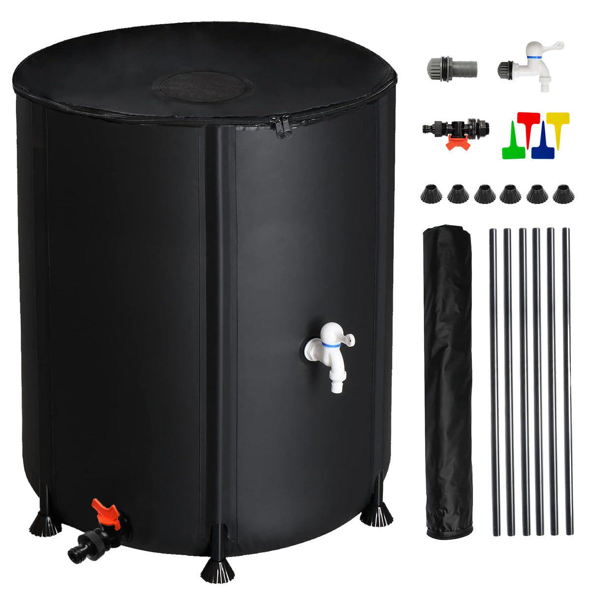 Collapsible 50 Gallon Rain Barrel with Spigot I145087