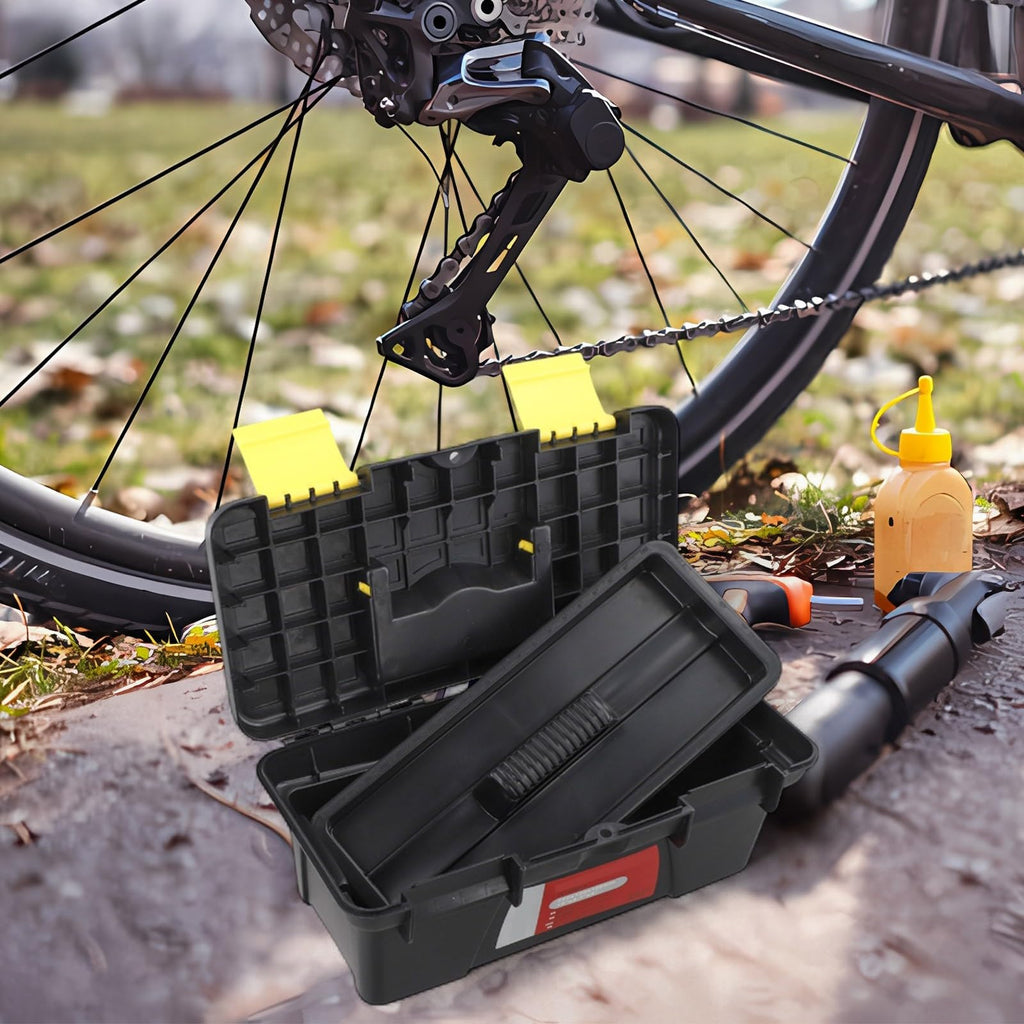 10-Inch Plastic Toolbox with Dual Layer Storage L2021
