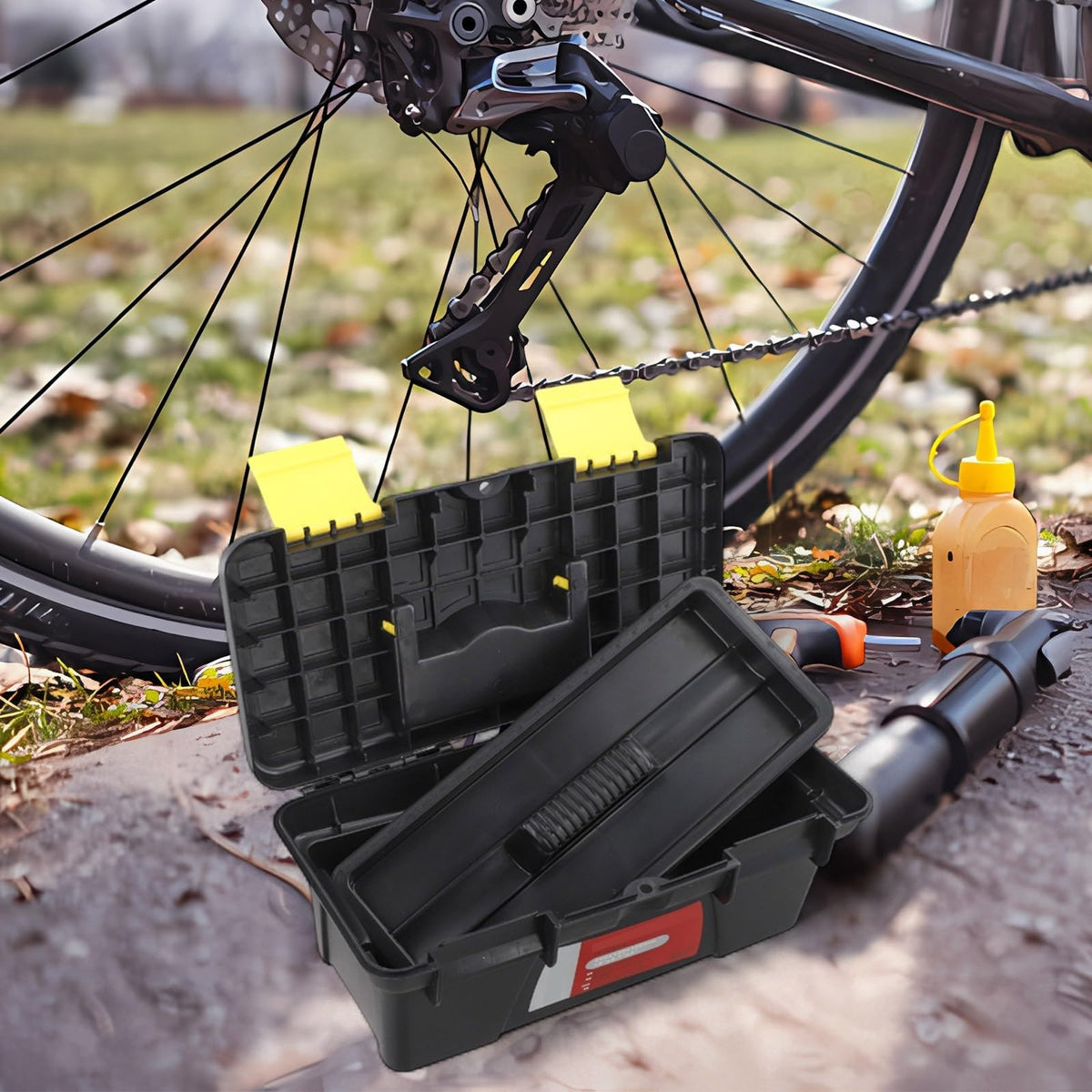 10-Inch Plastic Toolbox with Dual Layer Storage L2021