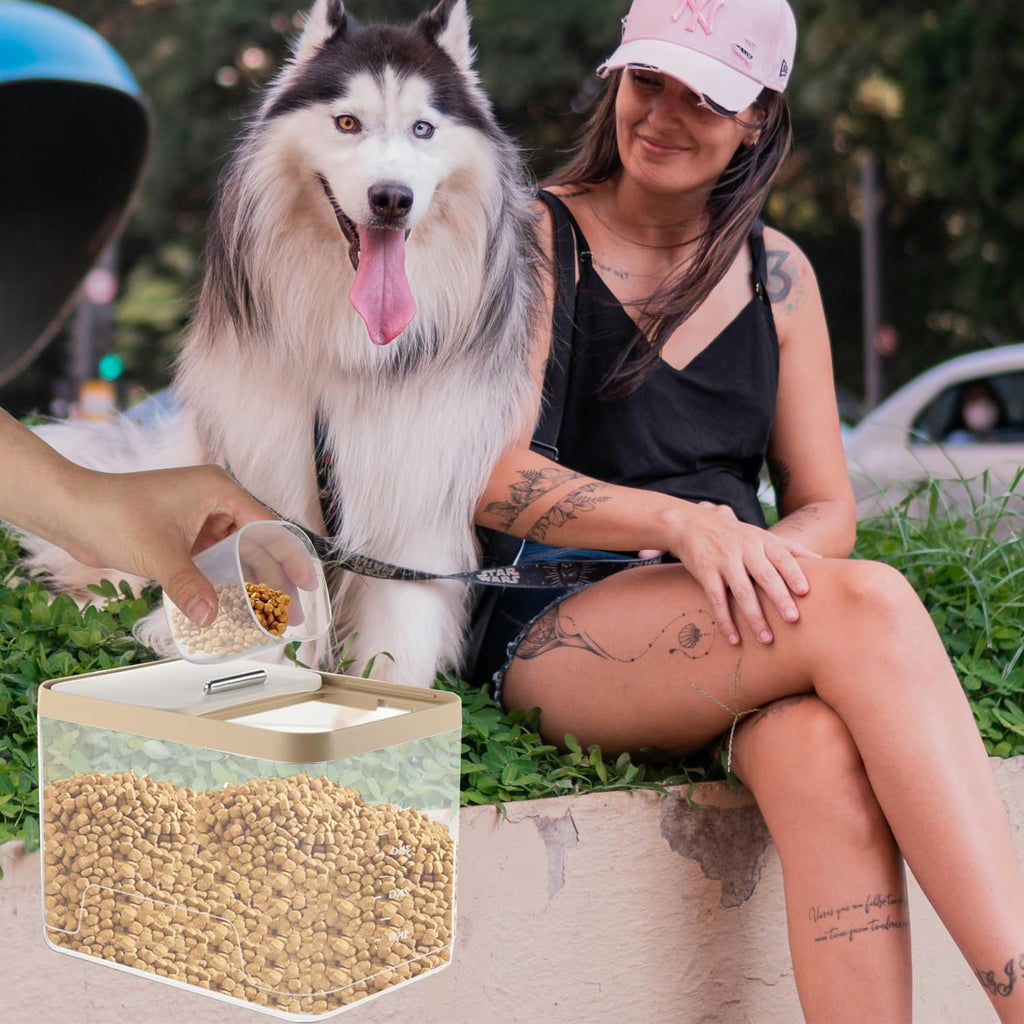 2 Pack 10 lb Clear Airtight Pet Food Storage Container R69604