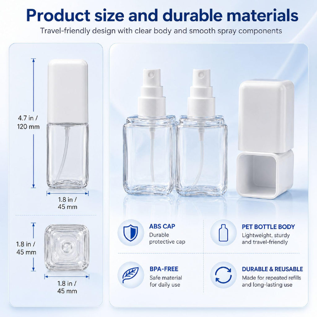 2 Pack 2.7oz Fine Mist Spray Bottles V192