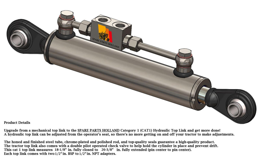Hydraulic Top Link Cat 1-1 with Locking Block A94323