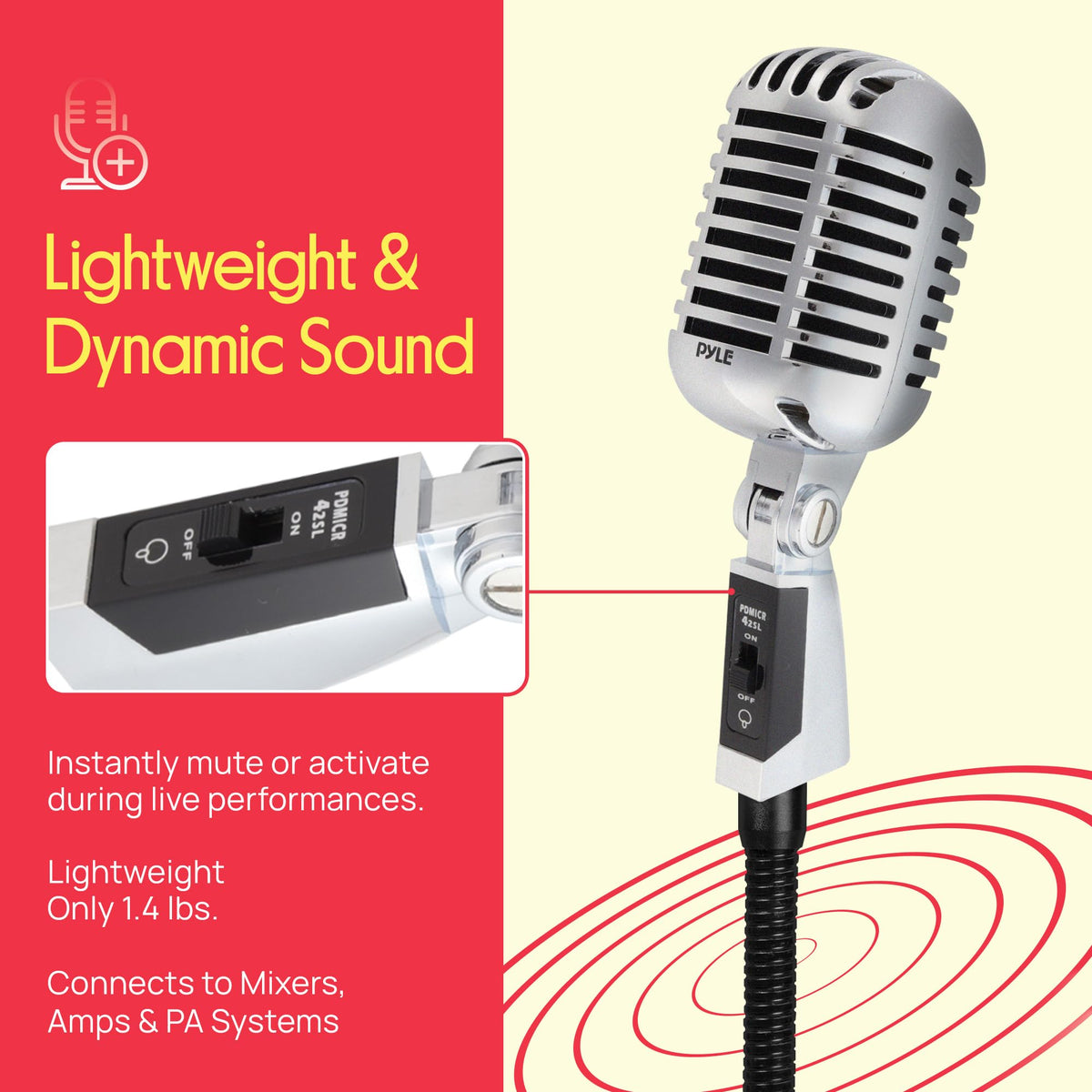 Classic Retro Dynamic Vocal Microphone U192