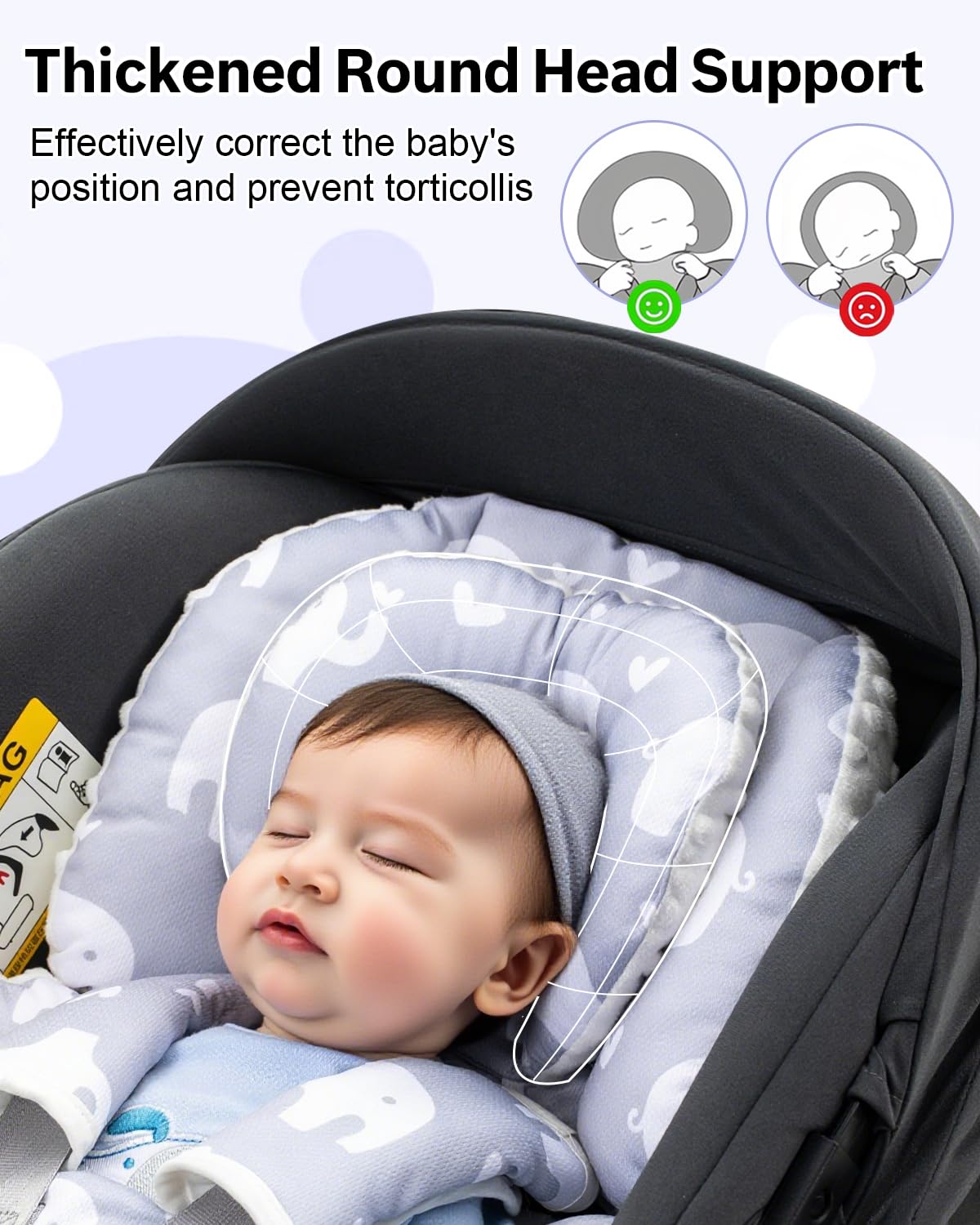 Infant Car Seat Insert with Headrest J290142