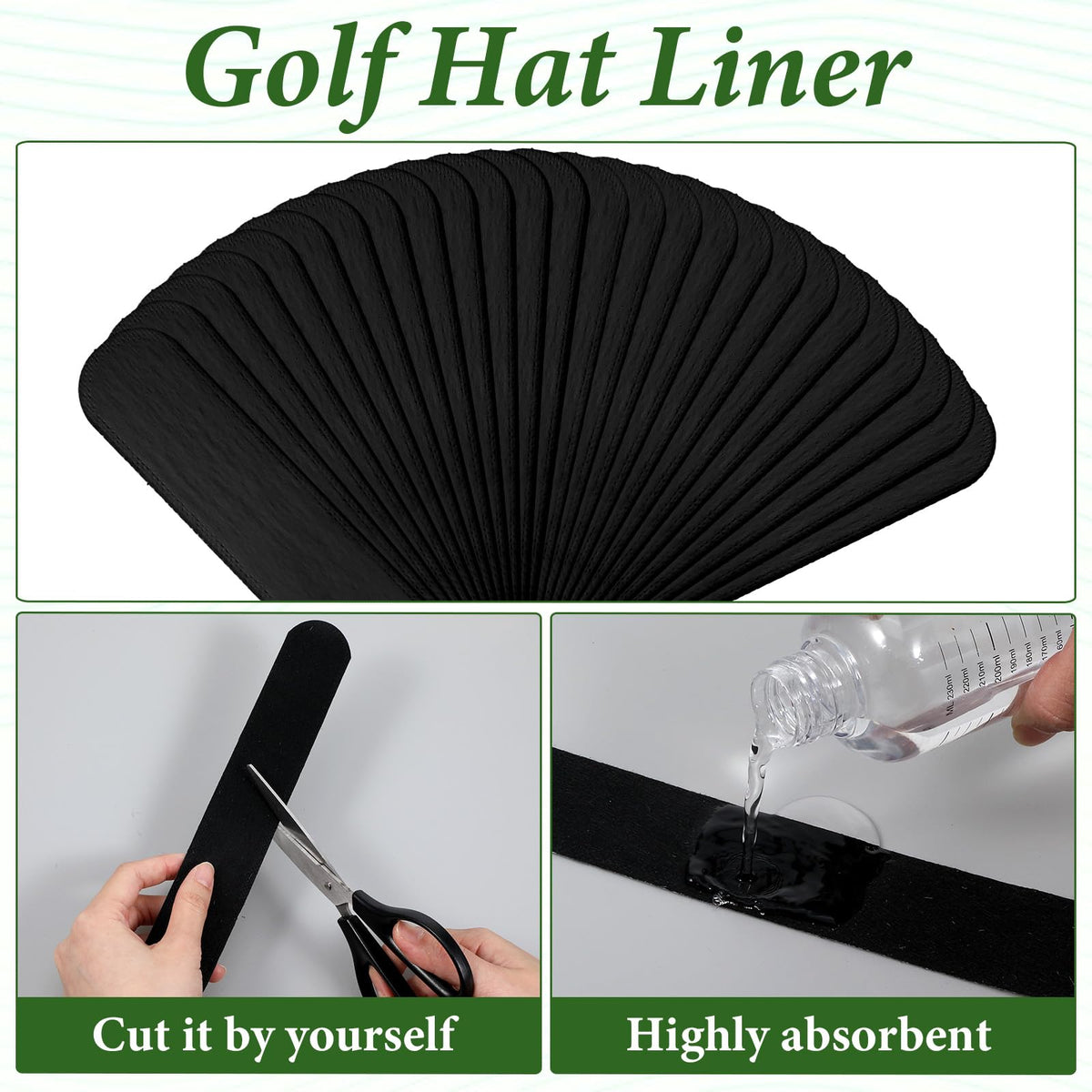 30 Pcs Disposable Hat Sweat Liner Sweatband Inserts O3841