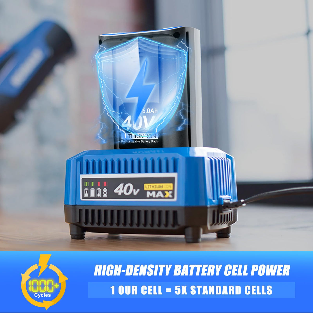 40V 6.0Ah Rechargeable Lithium Ion Battery Y2050