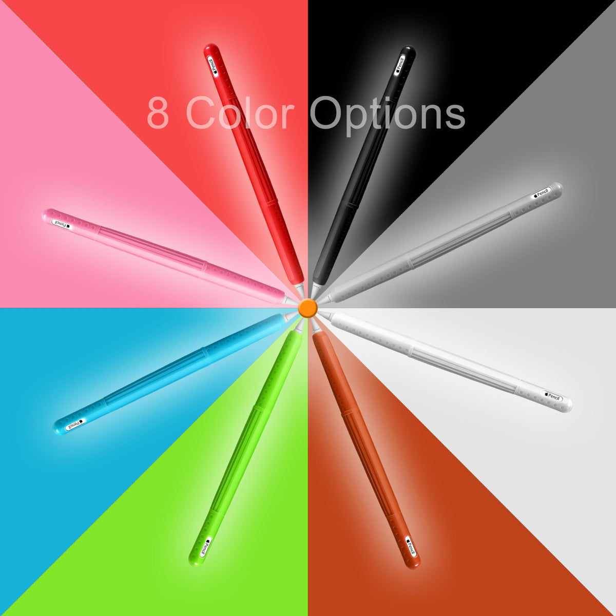 Silicone Case Cover Skin for Apple Pencil Brown W391437