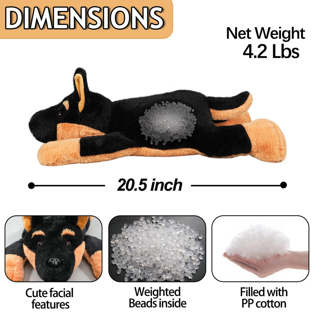 20" 4.1 lbs German Shepherd Plush Hugging Pillow Q6639