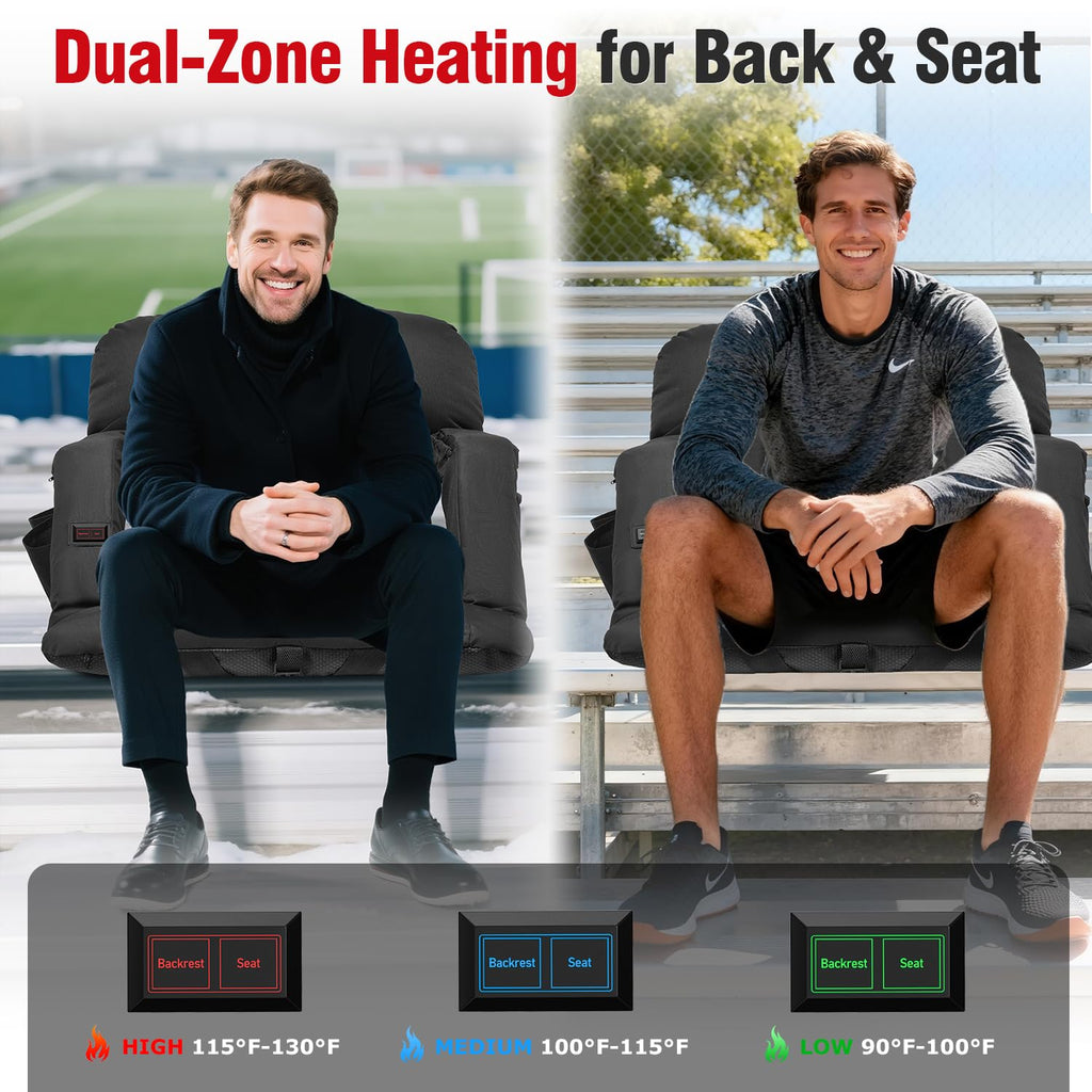 Heated Stadium Seats with Back Support 2 Pack G473