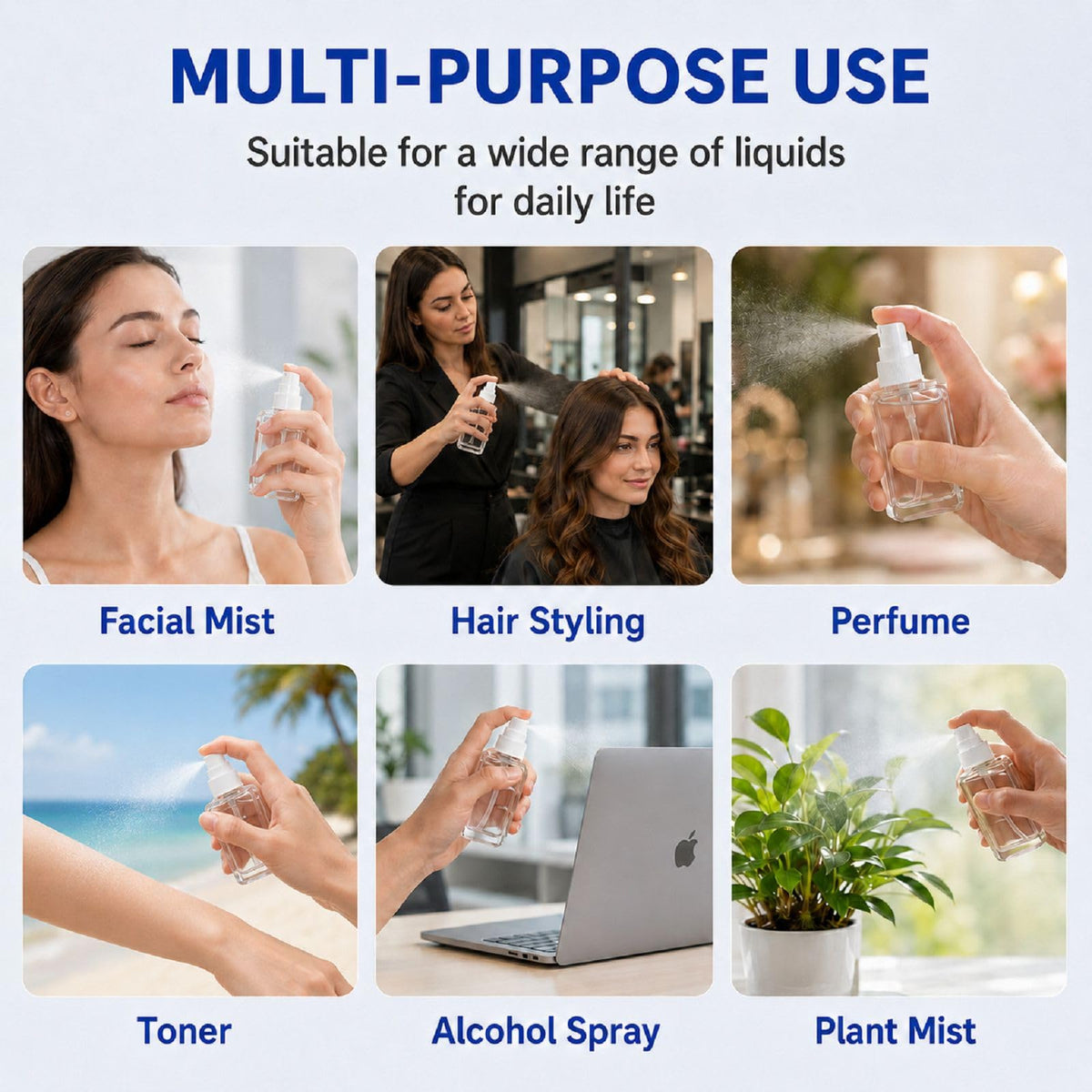 2 Pack 2.7oz Fine Mist Spray Bottles V192