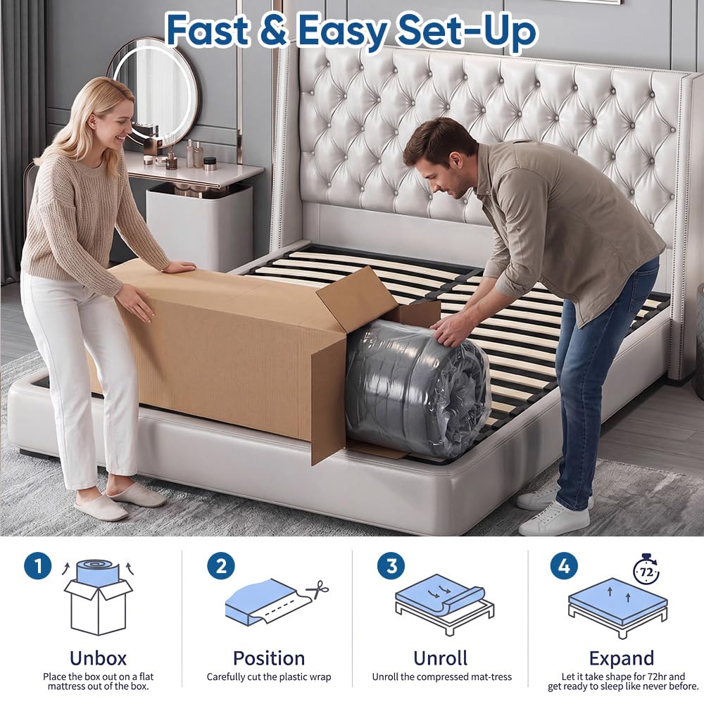 Queen 14 Inch Medium Firm Hybrid Mattress A281567