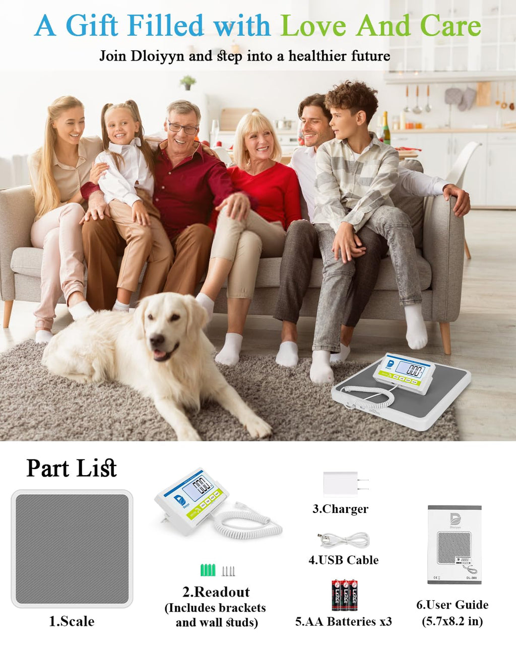 660 lb Digital Medical Floor Scale G4580