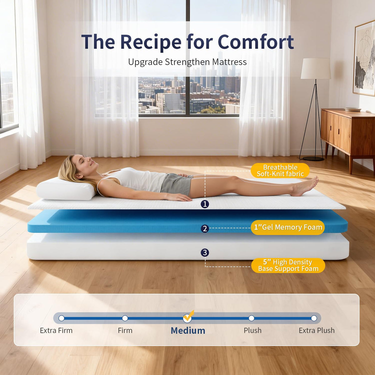 6 Inch Twin Gel Memory Foam Mattress C509