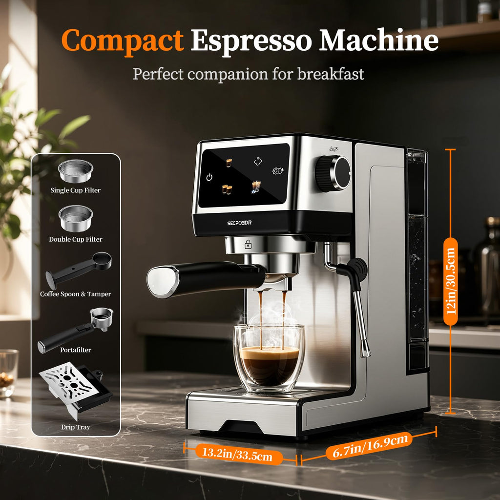 20 Bar Espresso Machine with Milk Frother M478539