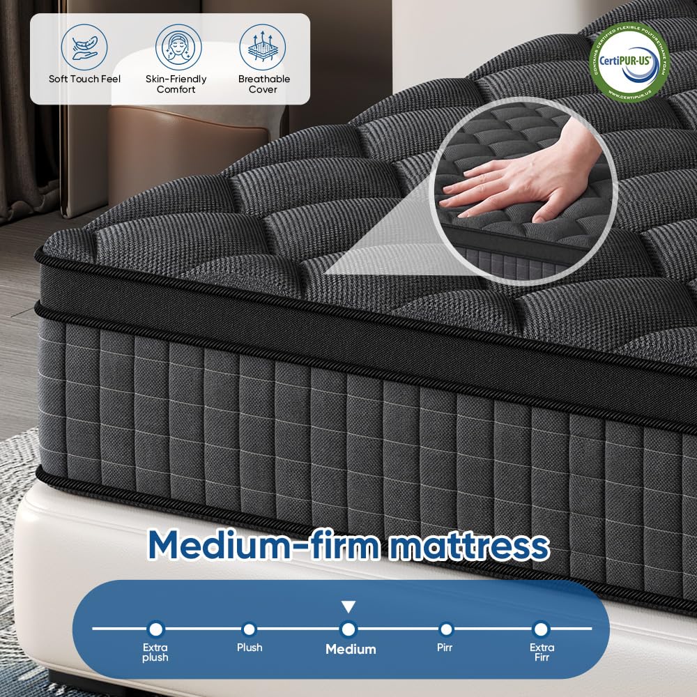 Queen 14 Inch Medium Firm Hybrid Mattress A281567