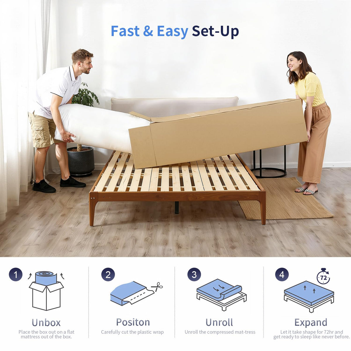 6 Inch Twin Gel Memory Foam Mattress C509