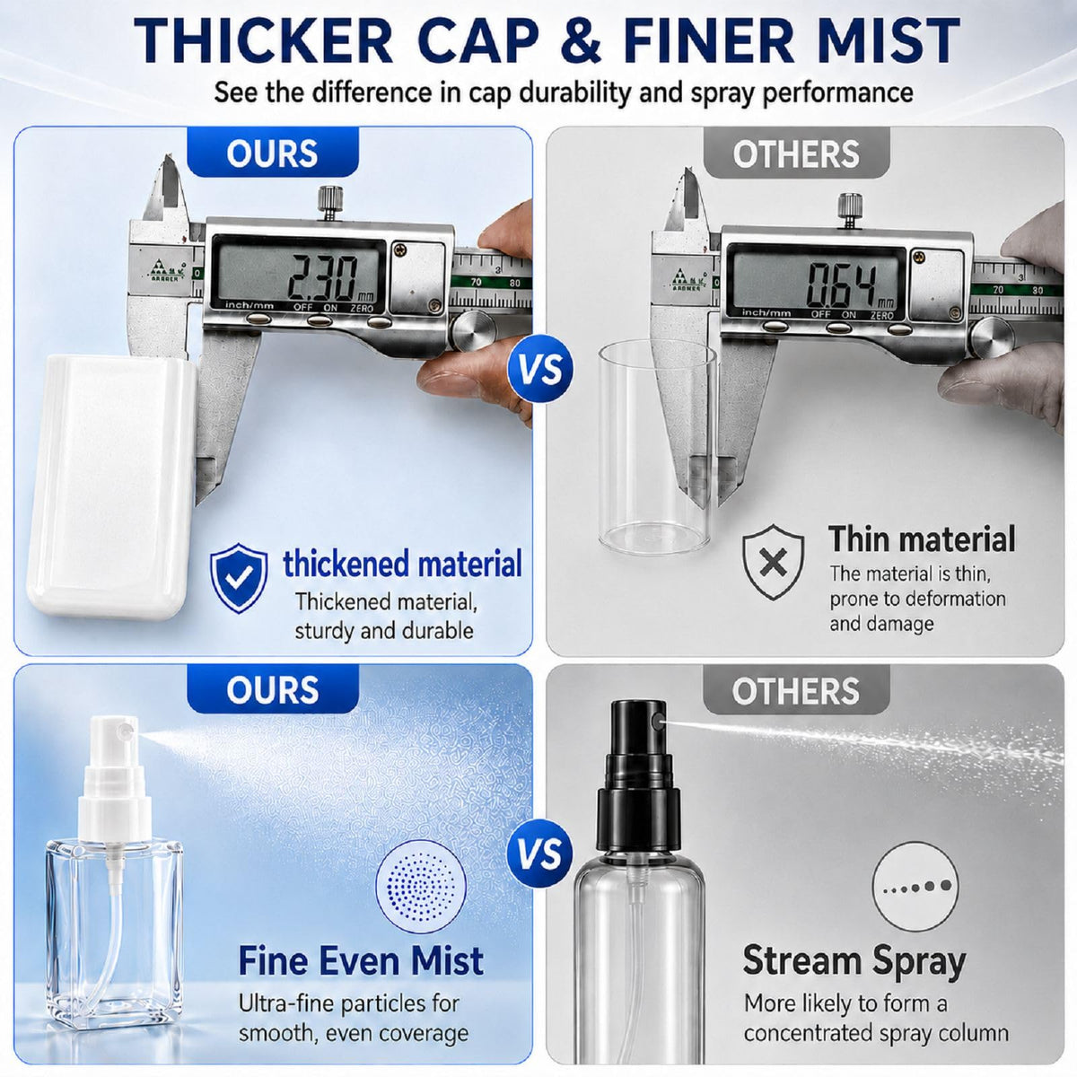 2 Pack 2.7oz Fine Mist Spray Bottles V192